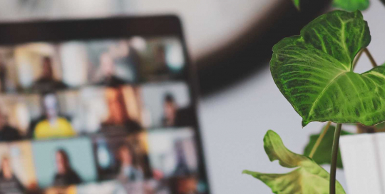 Remote meeting on computer